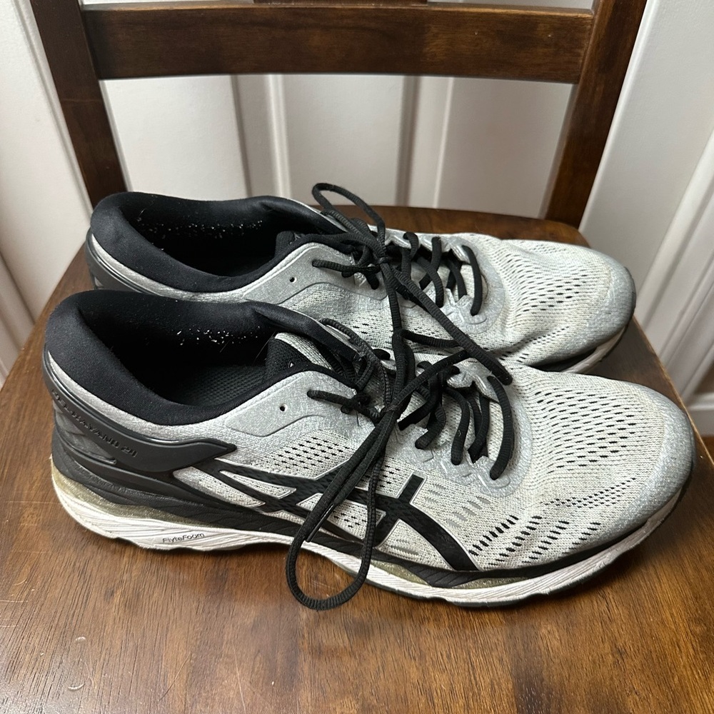 Asics Dynamic Duomax gel Kayano 24 Black and Gray Athletic Sneakers Size 13 - Picture 7 of 11